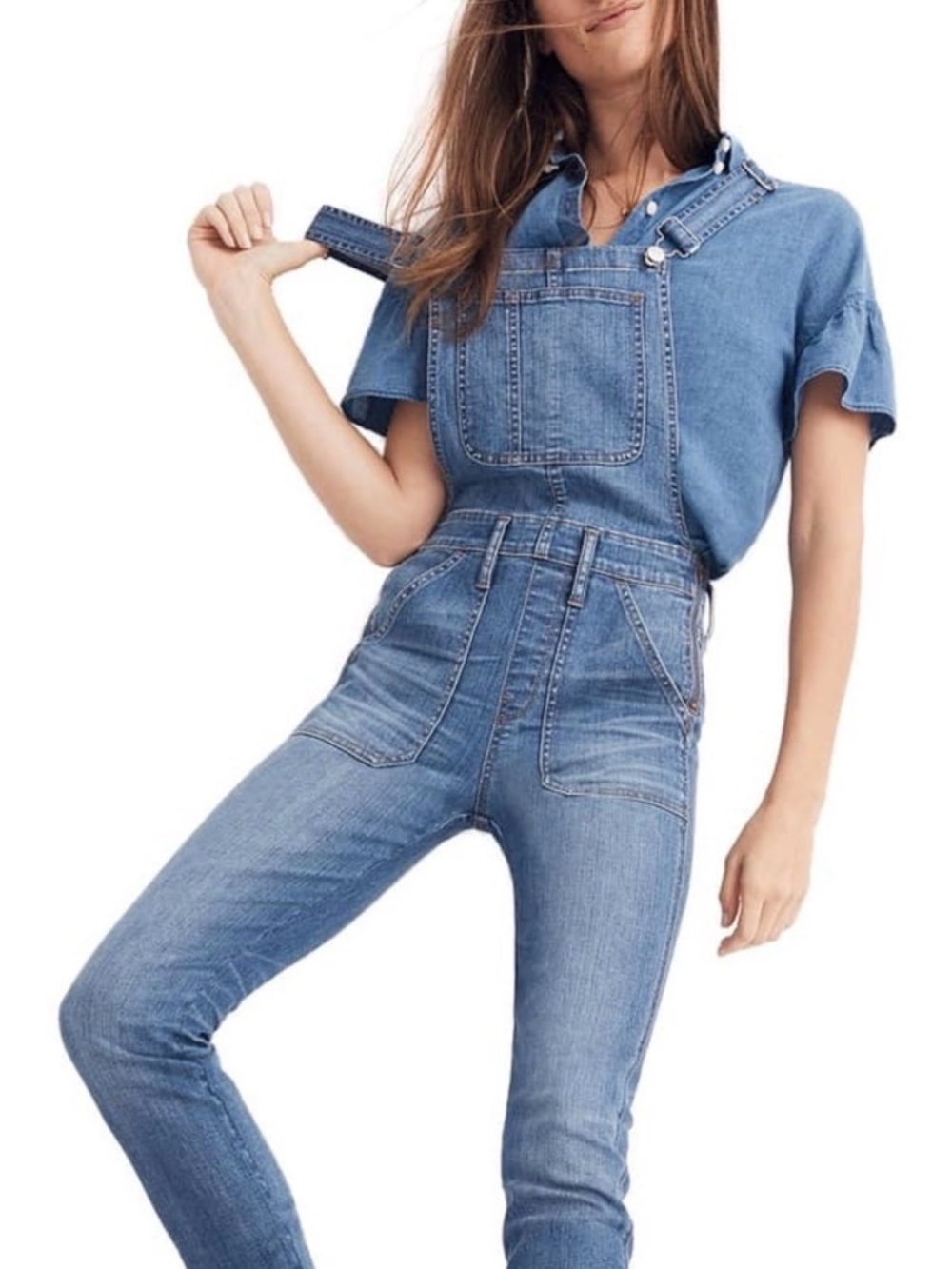 Madewell Light Blue Denim Women's Overalls